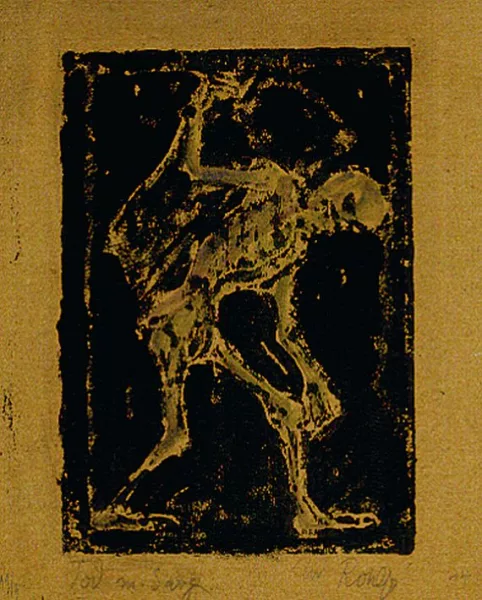 Christian Rohlfs — Tod mit Sarg (Tod als Sargträger)