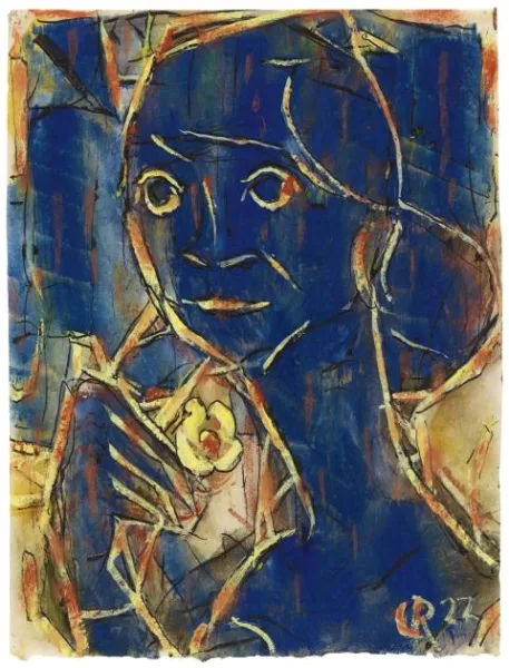 Christian Rohlfs — Frau mit gelber Blüte