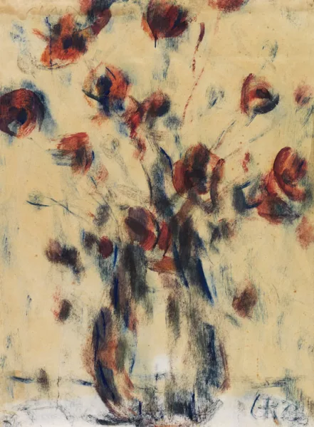 Christian Rohlfs — Feldmohn in blauer Vase