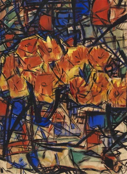 Christian Rohlfs — Rote Blumen in Vase