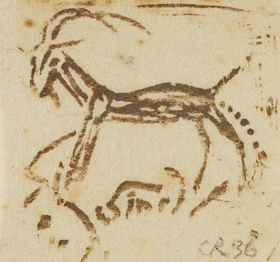 Christian Rohlfs — 3 Blätter: Dackel. Kleine Tiere. Stinkbock
