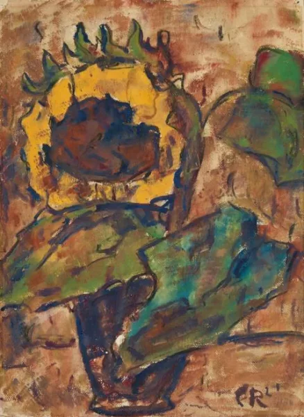 Christian Rohlfs — Sonnenblumen im Krug