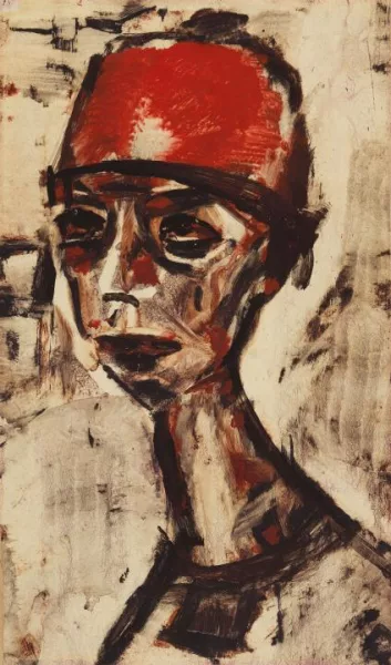 Christian Rohlfs — Frau mit rotem Hut