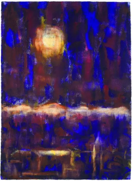 Christian Rohlfs — Mondnacht über Dorf und See (Ascona)
