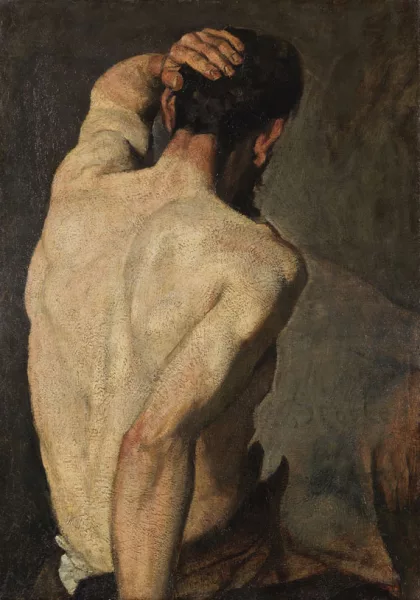 Christian Rohlfs — Männlicher Rückenakt (Studie zu "Römische Bauleute")