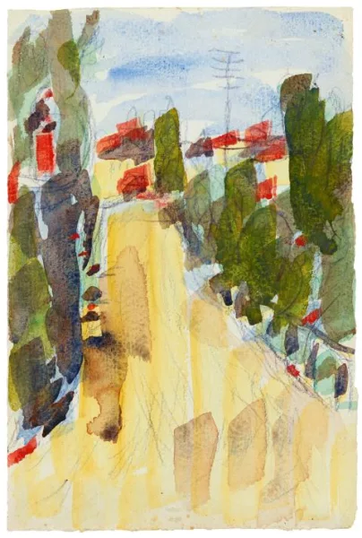 Christian Rohlfs — Straße im Tessin (Seeufer-Straße)