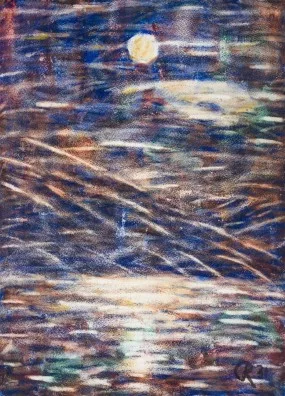 Christian Rohlfs — Mondschein am Bergsee, 1931