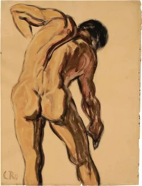 Christian Rohlfs — CHRISTIAN ROHLFS Niendorf 1849–1938 Hagen i.W. Männlicher Rückenakt — Galerie Kornfeld
