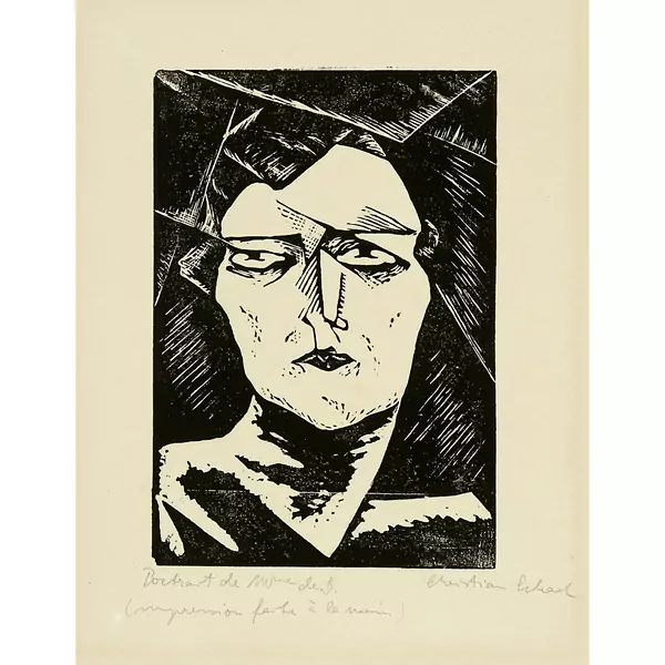 Christian Schad — Portrait de Madame de B. — Galerie Kornfeld