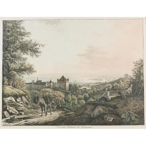 Christian von Mechel — "Vue du Château de Lausanne.".