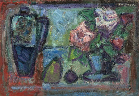Nature morte aux pots et roses