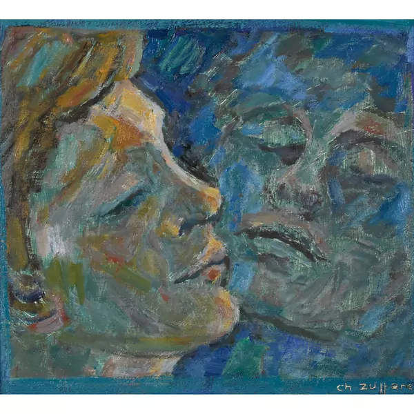 Frauenkopf mit Spiegelbild