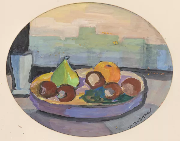 Christiane Zufferey (1920- 2011), "Coupe de fruits" — DognyAuction