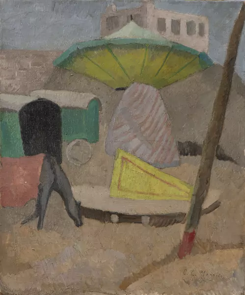 Claire Lise MONNIER (1894-1978), "Manège", huile sur toile signée — DognyAuction