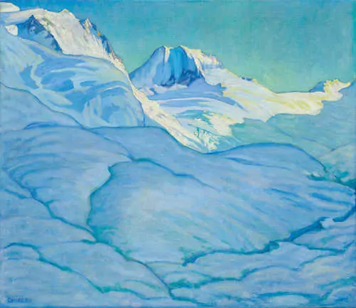CLARA PORGES — Fextal mit Piz Tremoggia. Um 1913. — Koller Auktionen