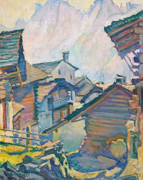 CLARA PORGES — Soglio with the Sciora range. — Koller Auktionen