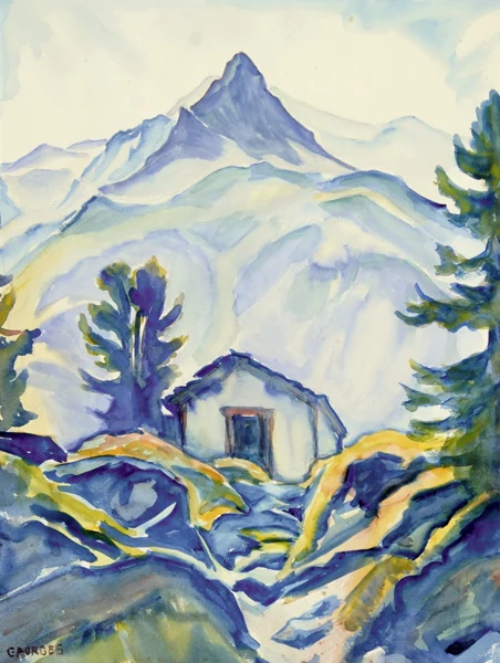 Clara Porges — Berghütte im Engadin