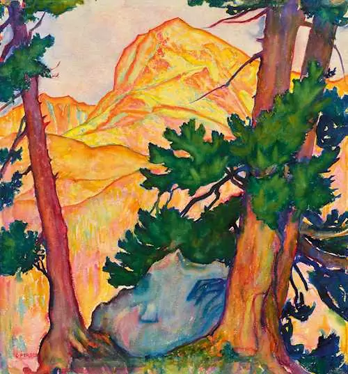 CLARA PORGES — View from L'Àla via Maloja towards Piz Lughin. — Koller Auktionen