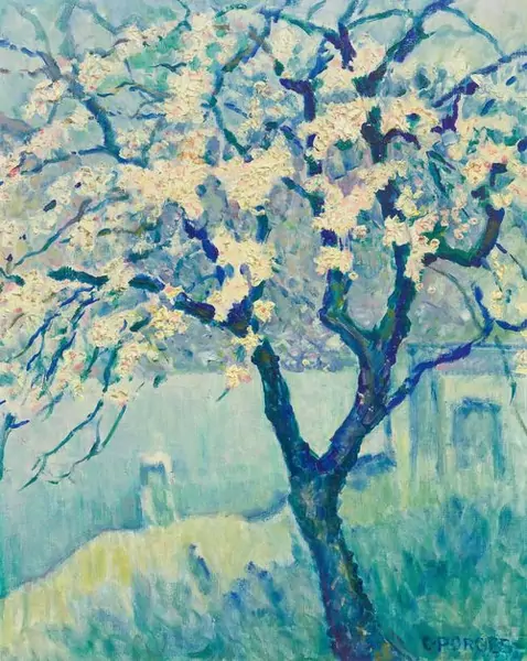 CLARA PORGES — Blühender Baum am Luganersee. — Koller Auktionen