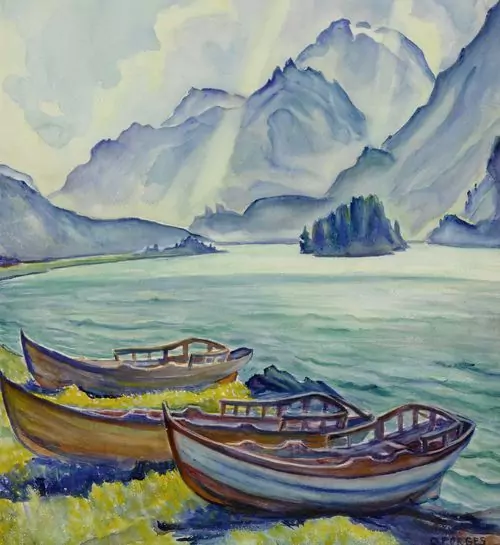 CLARA PORGES — Blich über den Silsersee auf Maloja. — Koller Auktionen