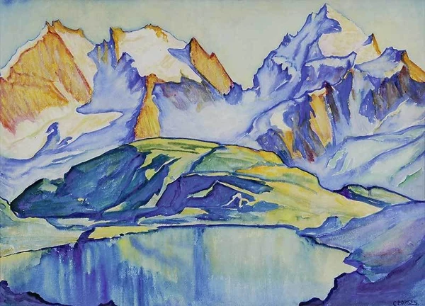 Clara Porges — Blick von der Fuorcla Surlej auf Berninagruppe