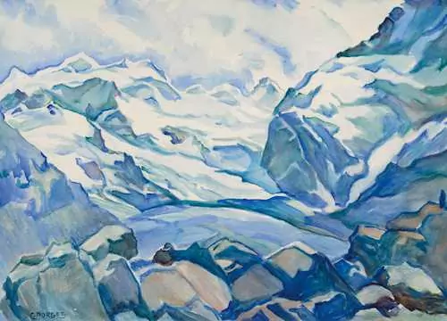 CLARA PORGES — The Morteratsch glacier with Bellavista and Piz Zupo. — Koller Auktionen