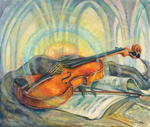 CLARA PORGES — Still life with violin. — Koller Auktionen