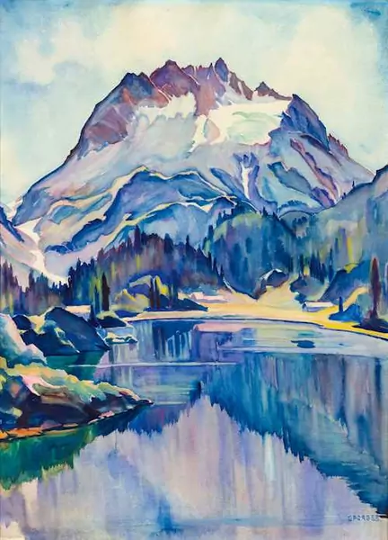 CLARA PORGES — Cavloccio See mit Pizzo dei Rossi, Maloja. — Koller Auktionen