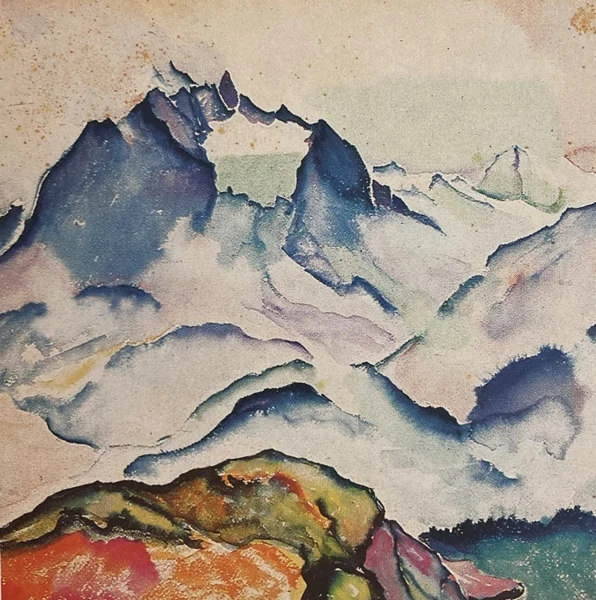 Clara Porges — Recto: Im Bergell, im Hintergrund das Scioramassiv; Verso: Monte del Forno (Engadin)