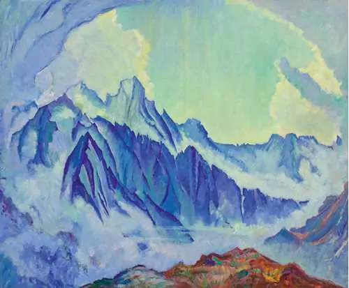 CLARA PORGES — The Sciora group in the Bregaglia Range after a thunderstorm. — Koller Auktionen