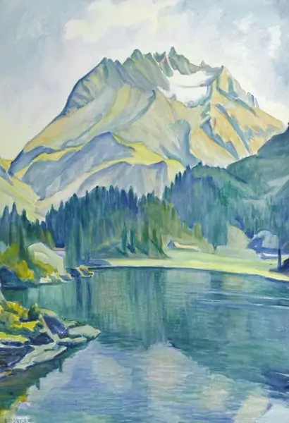 CLARA PORGES — Der Cavloccio-See mit Piz Forno. — Koller Auktionen