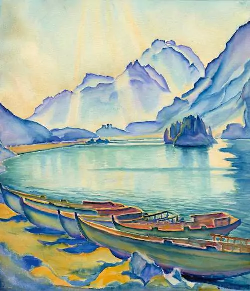 CLARA PORGES — View over Lake Sils towards Maloja. — Koller Auktionen