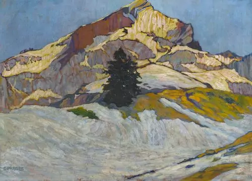 CLARA PORGES — Morgensonne in den Schweizer Bergen. — Koller Auktionen