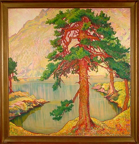Clara Porges — Engadinerlandschaft mit Arve