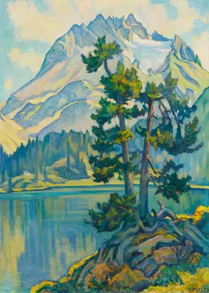 CLARA PORGES — Cavloccio Lake with Pizzi dei Rossi, Maloja. — Koller Auktionen