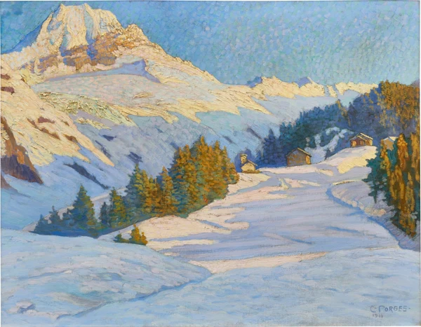 Clara Porges — Fextal mit Piz Tremoggia, 1911