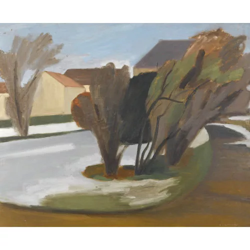 Claude Loewer — Paysage d′hiver à La Chaux-de-Fonds.