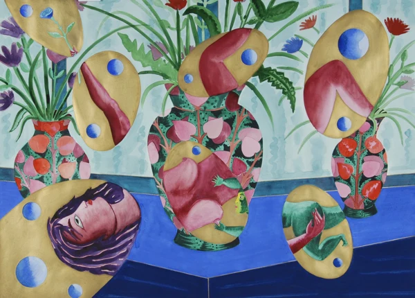 Claude Sandoz — Drei Vasen für Mutter und Kind, 1986