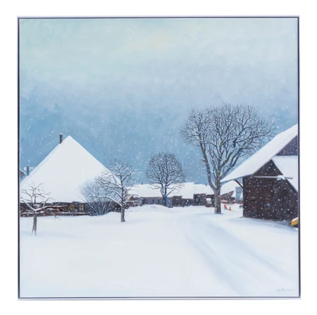 Le hameau sous la neige