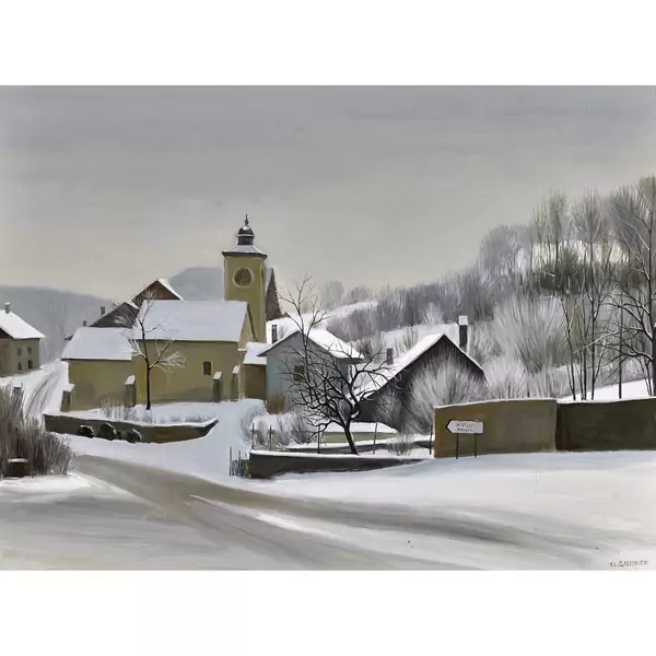 Dorf im Schnee