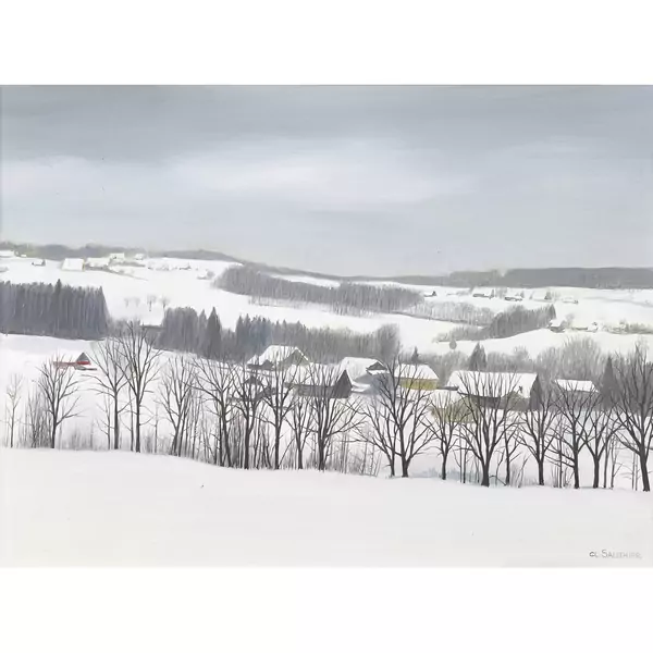"Hameaux derrière les arbres"
