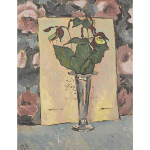 Conrad Meili — Stillleben mit Orchideen.