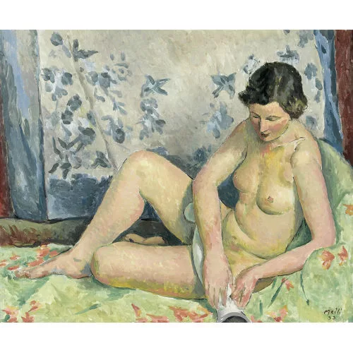 Conrad Meili — Weiblicher Akt mit Vase.