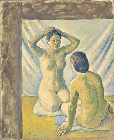 Deux femmes nues assises