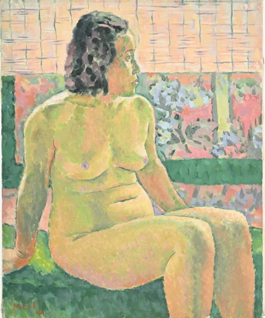 Femme nue assise