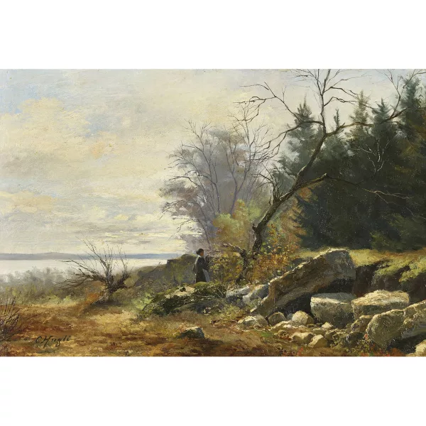 Constance Hügli — Herbstliche Seeuferpartie.
