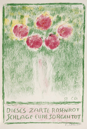 Blumenvase mit Rosen, 1959