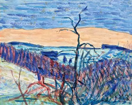 CUNO AMIET — Landscape at night. 1943. — Koller Auktionen