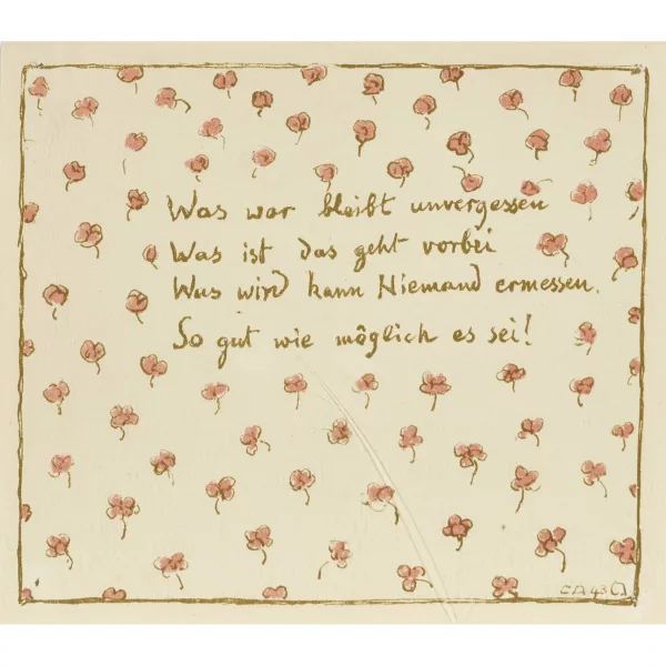 Cuno Amiet — "Was war bleibt unvergessen...".