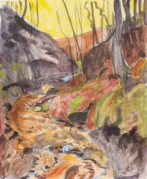 CUNO AMIET — Waldlandschaft mit Bach. Um 1910. — Koller Auktionen